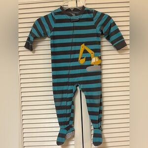 Just One You by Carter's Blue & Black Striped Crane One Piece - 18 months - GUC